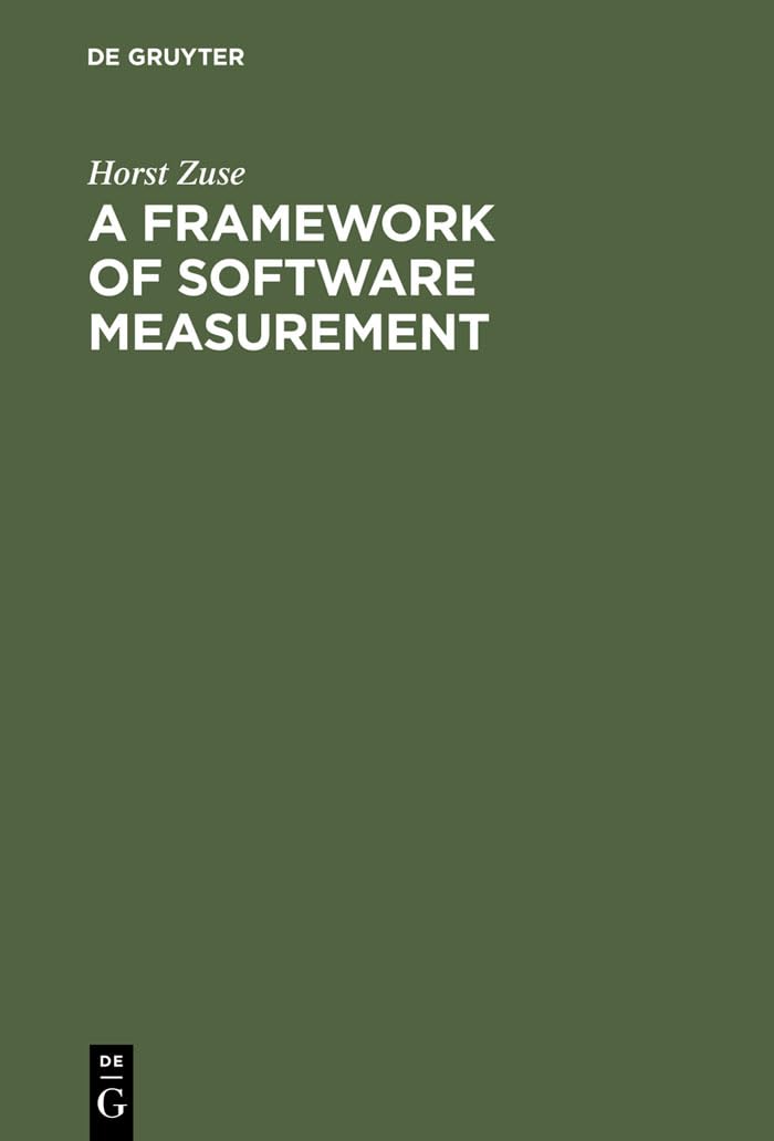 Buy A Framework of Software Measurement by Horst Zuse — BookShops.in