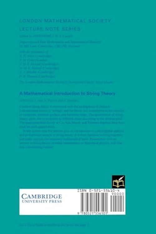 A Mathematical Introduction to String Theory by Sergio Albeverio – Cambridge University Press view 3