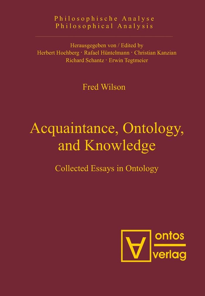 Buy Acquaintance, Ontology, and Knowledge (English, Fred Wilson) — BookShops.in