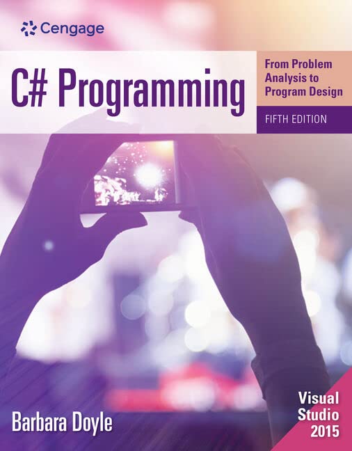 Buy C# Programming: From Problem Analysis to Program Design by B — BookShops.in