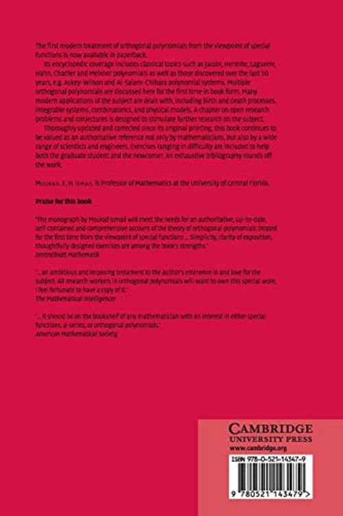 Classical and Quantum Orthogonal Polynomials in One Variable by Mourad E. H. Ismail view 3