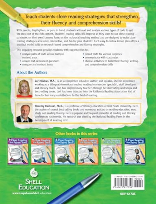 Close Reading with Paired Texts Secondary – Timothy Rasinski Book Cover view 3