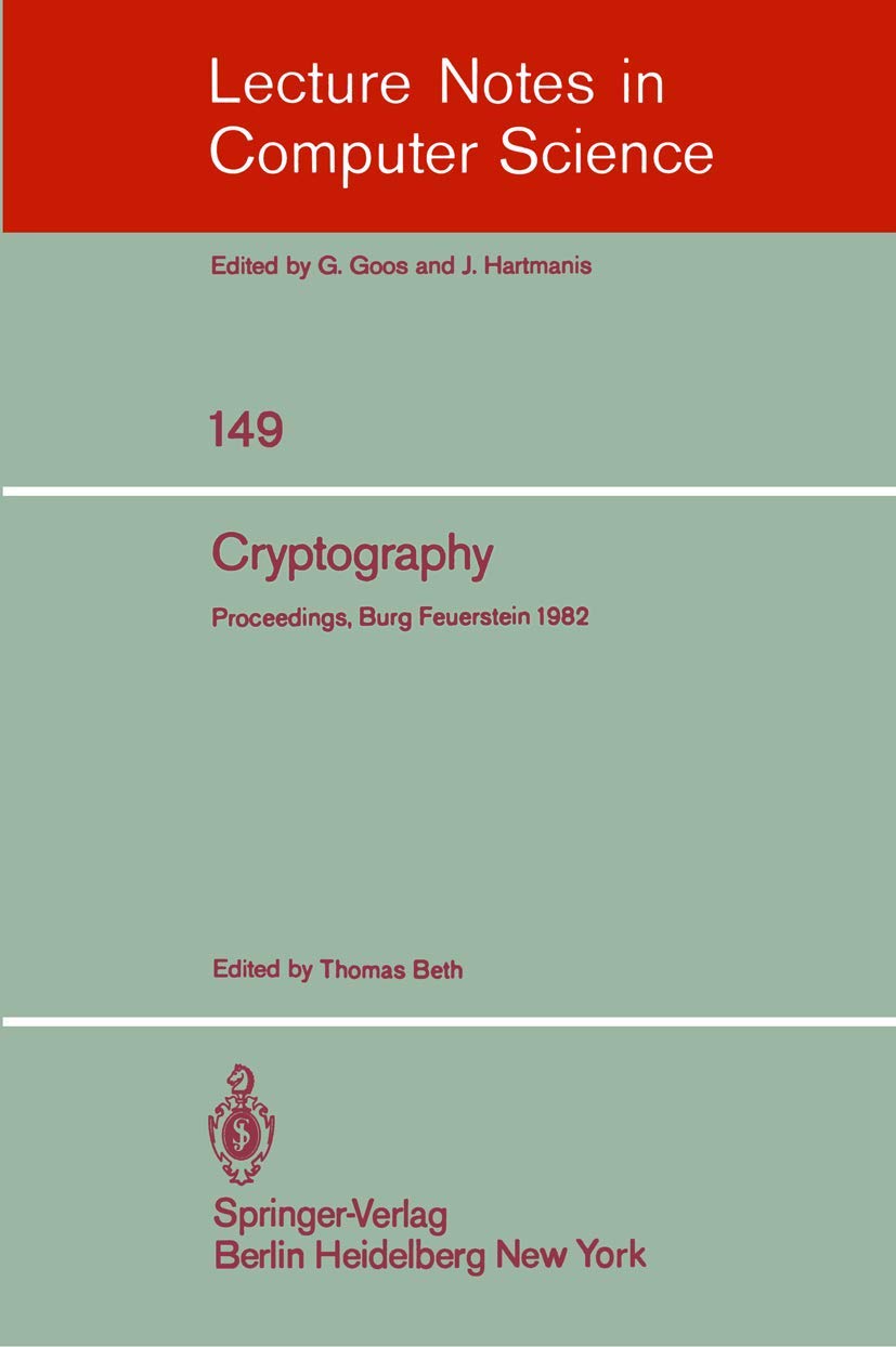 Buy Cryptography: Proceedings of the Workshop on Cryptography, B — BookShops.in