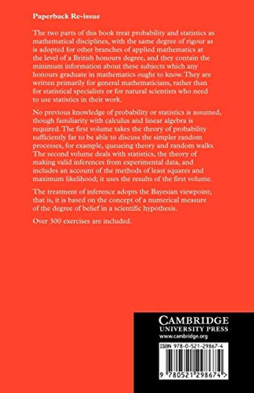 Introduction to Probability and Statistics from a Bayesian Viewpoint Part 1 Probability – Dennis V. Lindley view 3