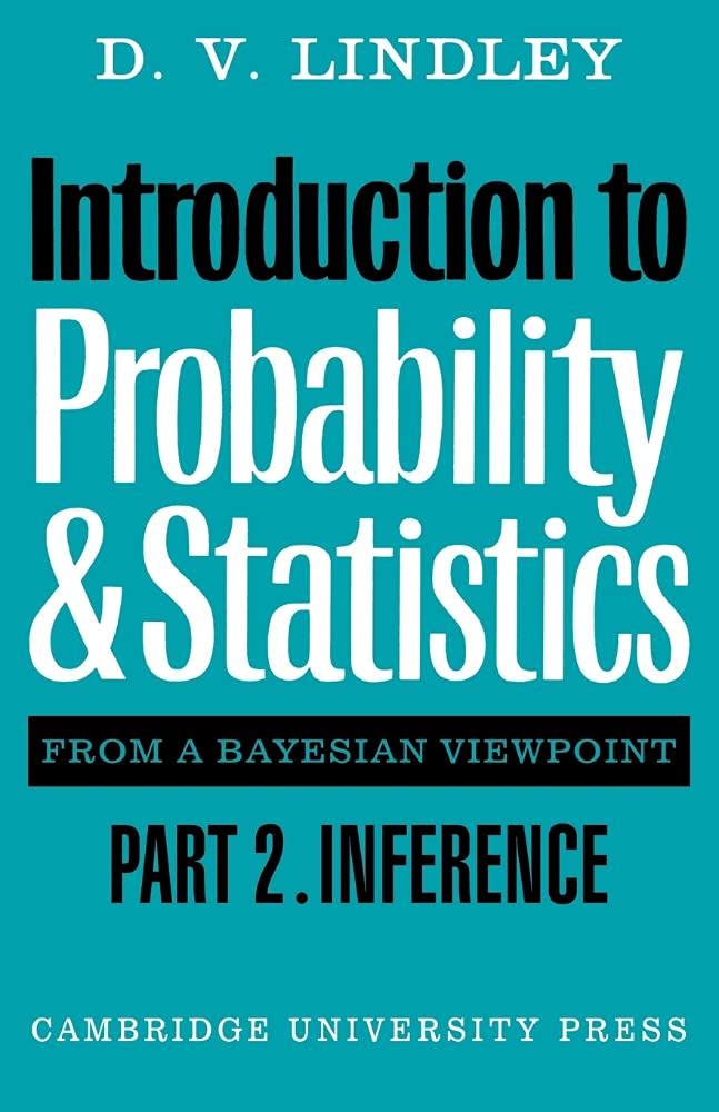 Buy Bayesian Inference by D. V. Lindley β Stats Textbook β BookShops.in