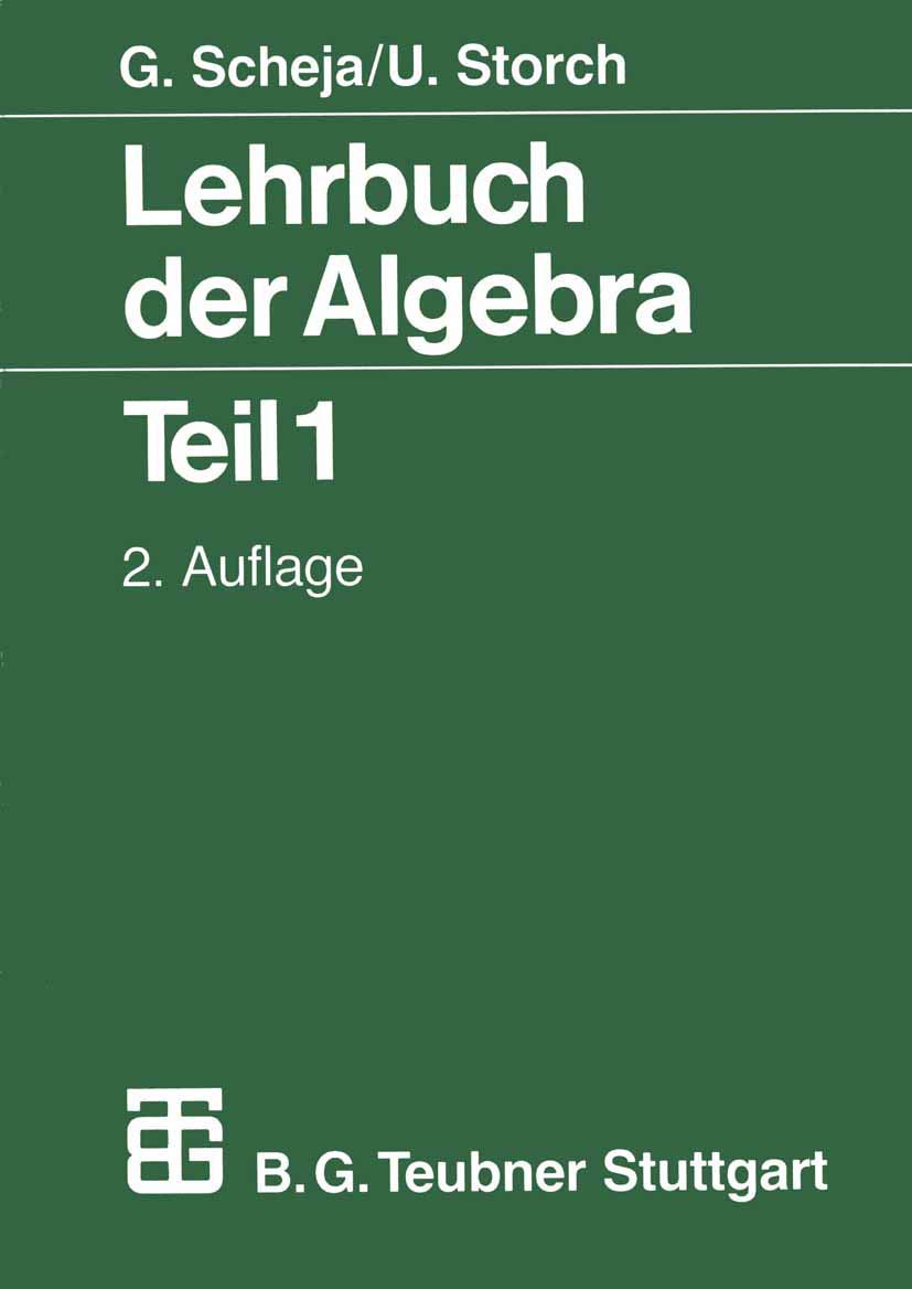 Buy Lehrbuch der Algebra by GΓΌnter Scheja β German Math β BookShops.in