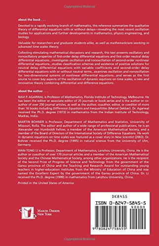 Nonoscillation And Oscillation: Theory for Functional Differential Equations (Pure & Applied Mathematics) view 2