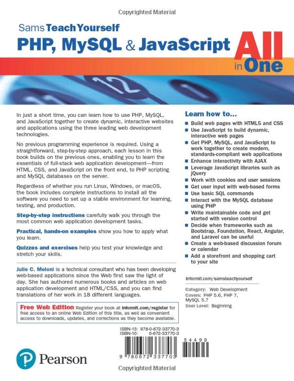 PHP, MySQL & JavaScript All in One, Sams Teach Yourself by Julie Meloni view 3