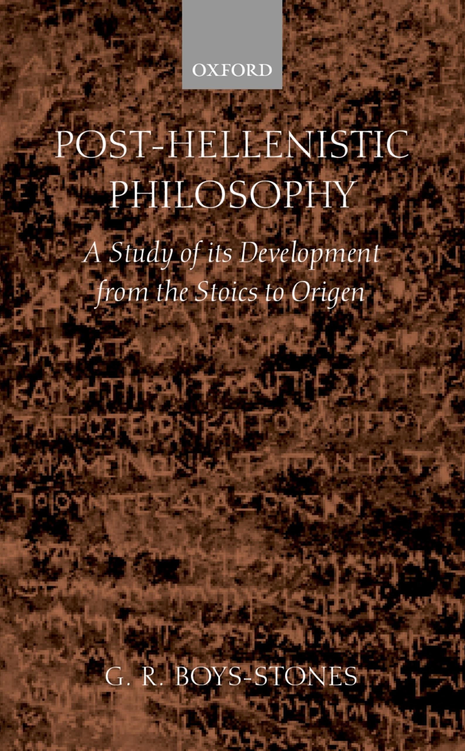 Buy Post-Hellenistic Philosophy by G. R. Boys-Stones — BookShops.in