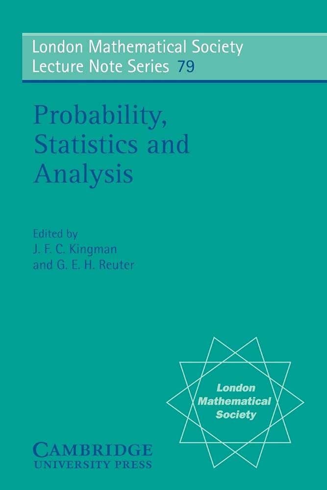 Buy Probability, Statistics and Analysis by J. F. C. Kingman โ Mathematics โ BookShops.in