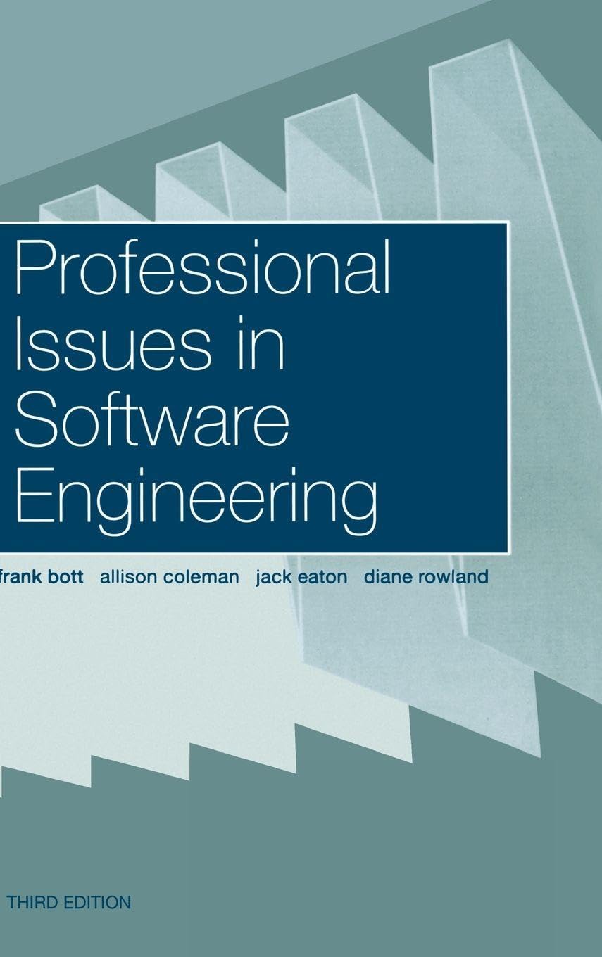 Buy Professional Issues in Software Engineering by Frank Bott — BookShops.in