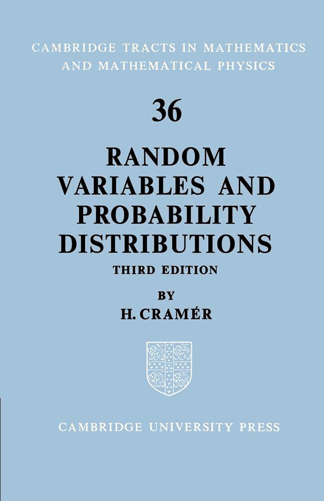 Buy Random Variables and Probability Distributions by H. Cramer — BookShops.in