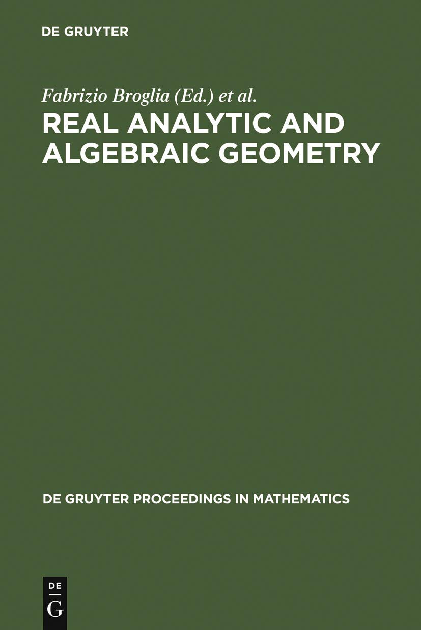 Buy Real Analytic and Algebraic Geometry: Proceedings of the Int — BookShops.in