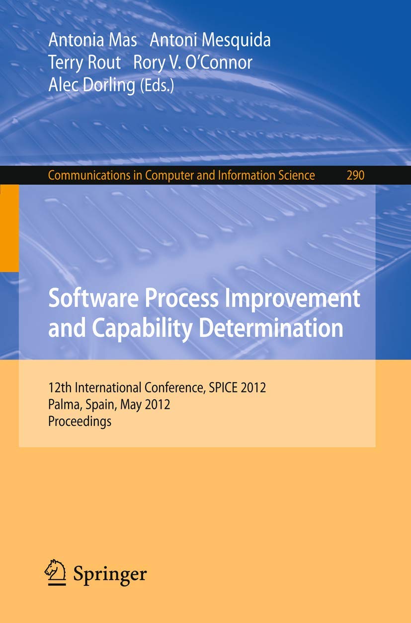 Buy Software Process Improvement and Capability Determination: 1 — BookShops.in
