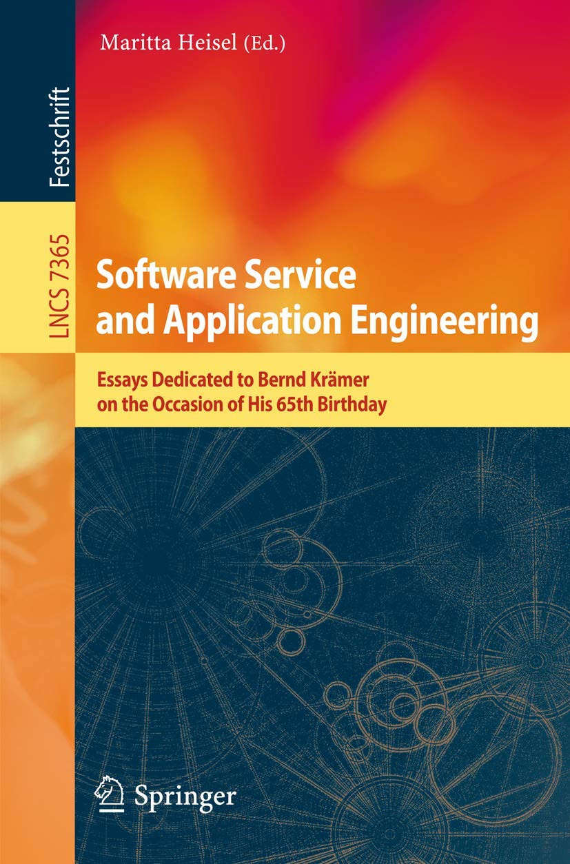 Buy Software Service and Application Engineering: Essays Dedicat — BookShops.in