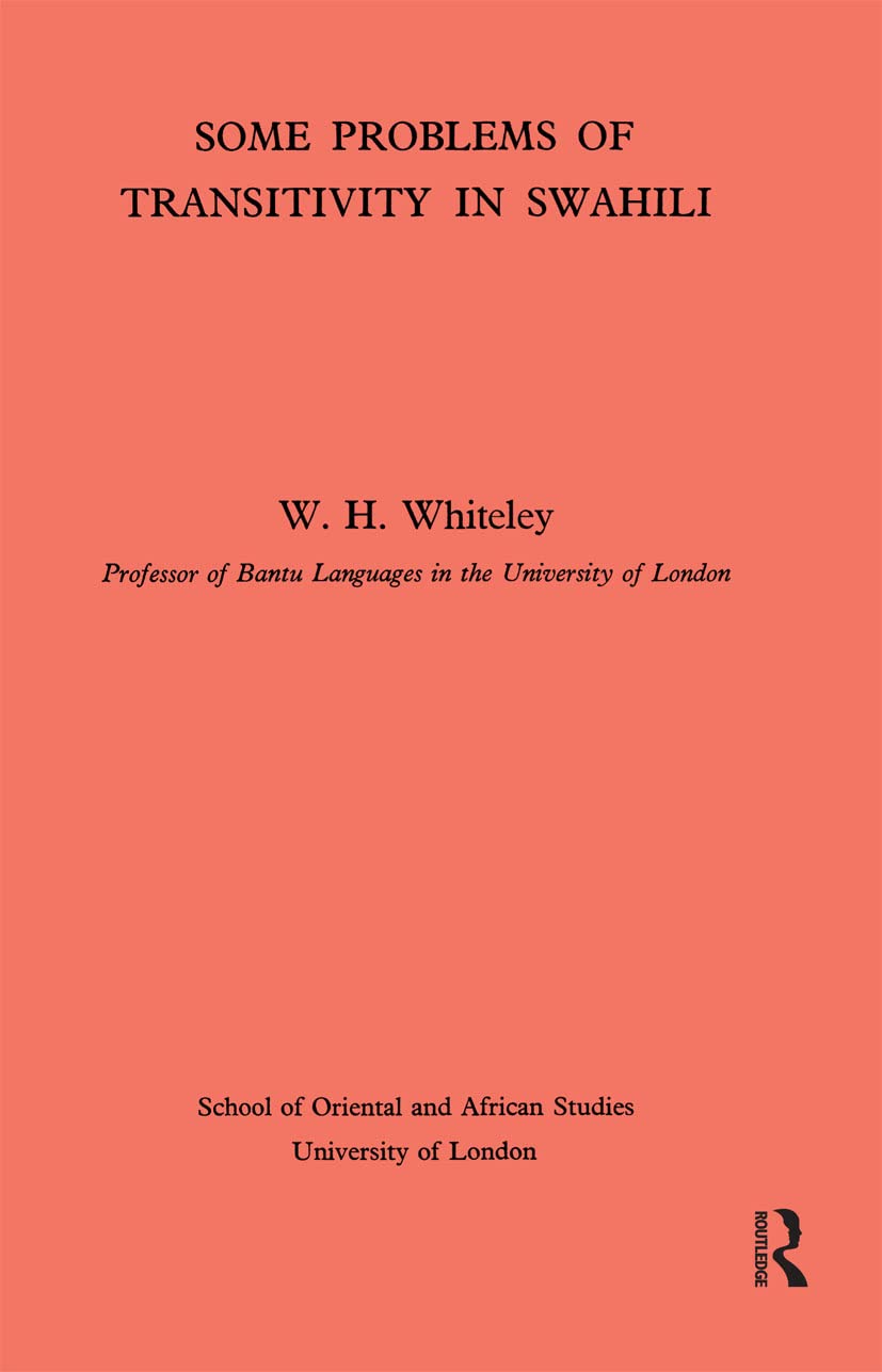 Buy Some Problems of Transitivity in Swahili — BookShops.in