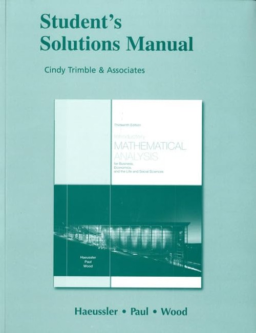 Buy Introductory Mathematical Analysis by Ernest Haeussler โ BookShops.in
