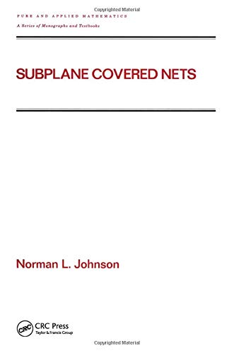 Buy Subplane Covered Nets: 222 by Norman L. Johnson โ BookShops.in