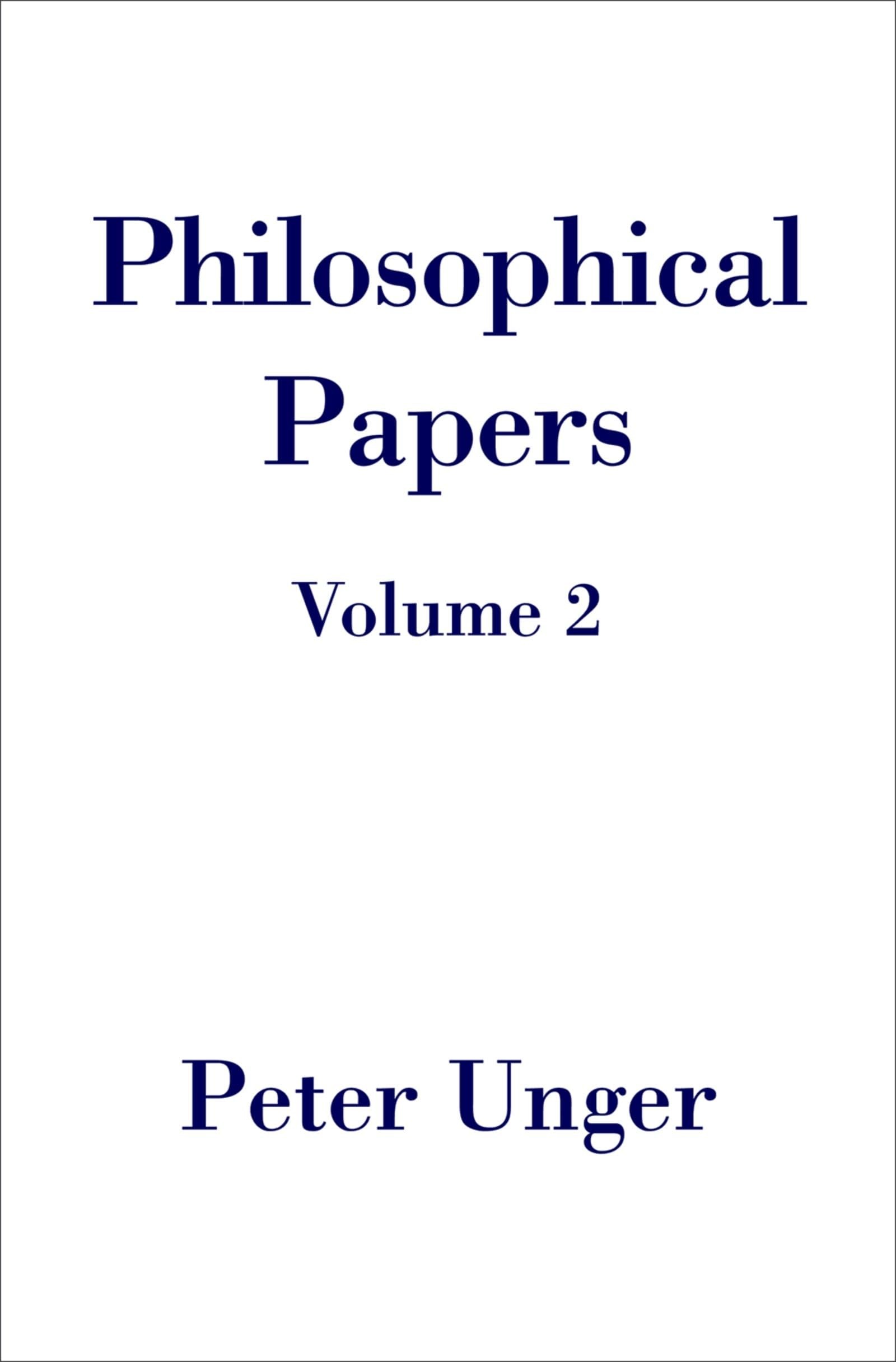 Buy Volume Two by Peter Unger β Metaphysics Philosophy β BookShops.in