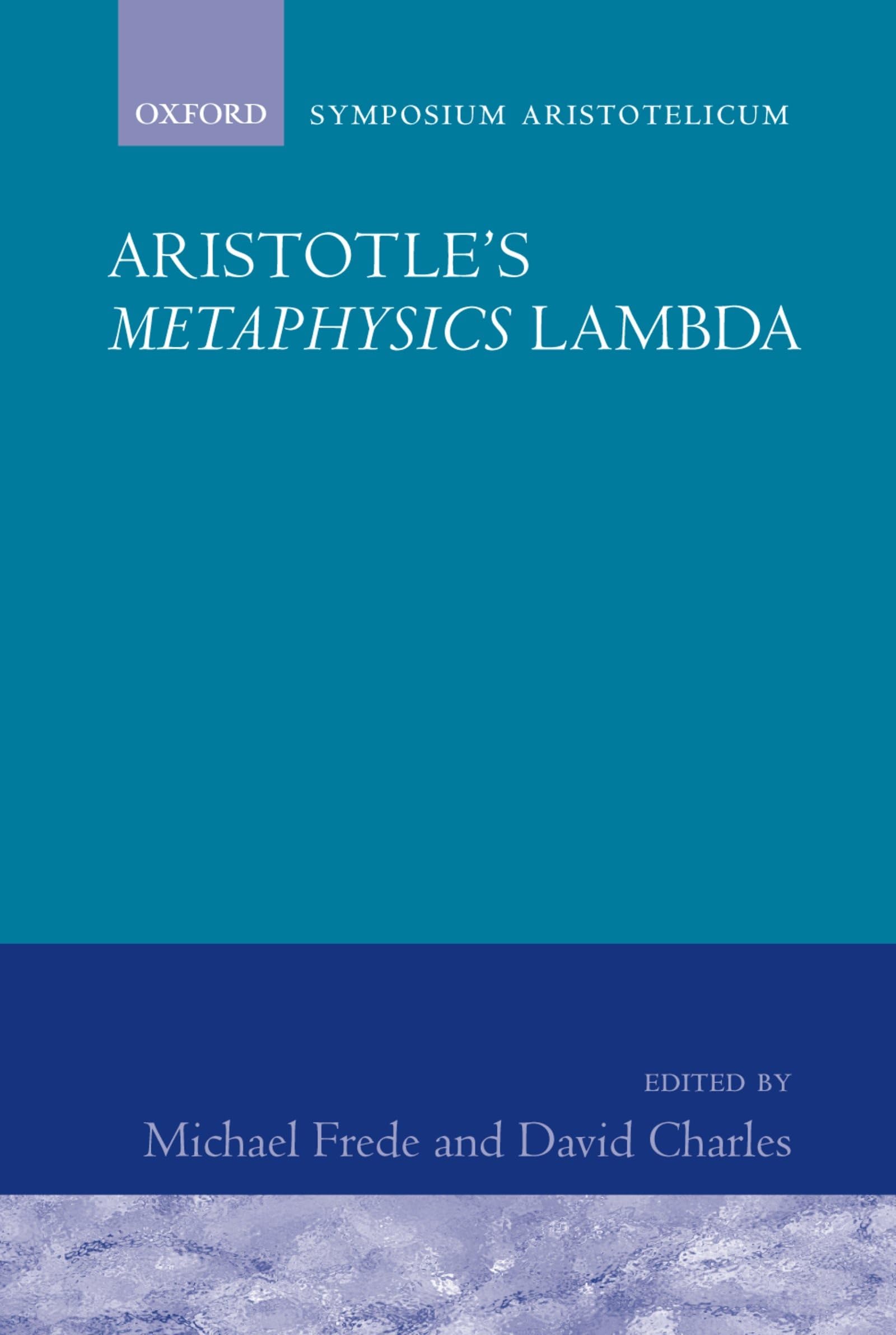 Aristotle's Metaphysics Lambda: Symposium Aristotelicum by Michael Frede – hardcover book cover