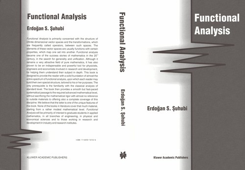 Buy Functional Analysis by E. Suhubi | Kluwer Academic Pub | Hardcover | 2003 Edition | Higher Education Mathematics Textbook — BookShops.in