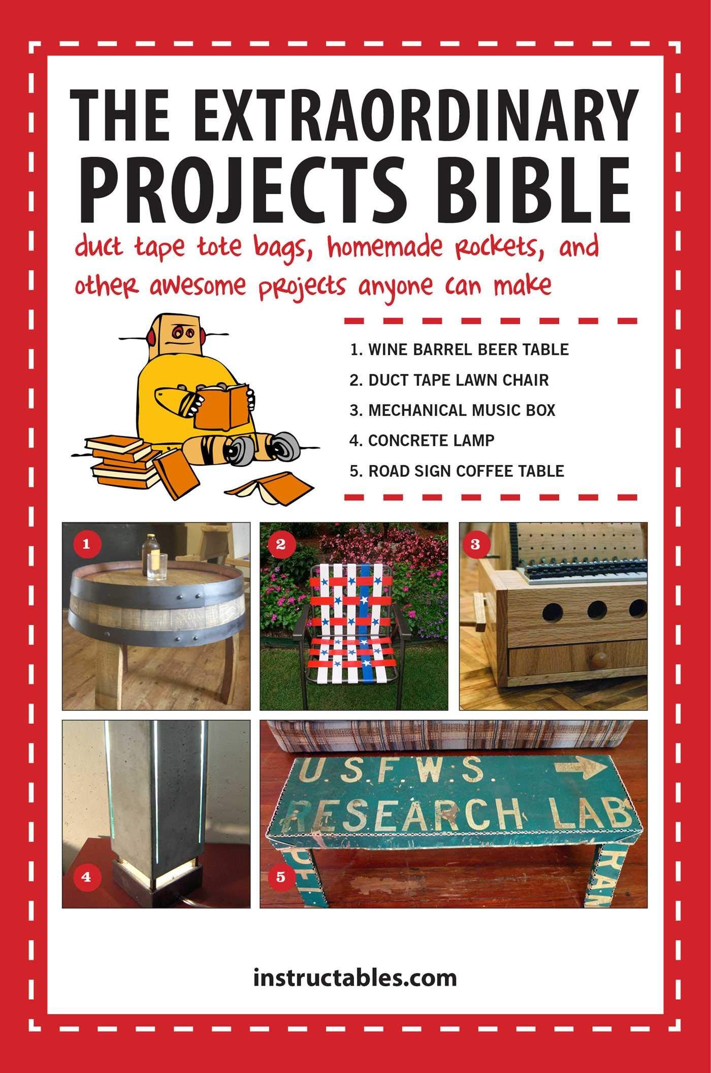 Buy The Extraordinary Projects Bible: Duct Tape Tote Bags, Homemade Rockets, and Other Awesome Projects Anyone Can Make by Instructables Com (Skyhorse, Paperback, Illustrated Edition) — BookShops.in