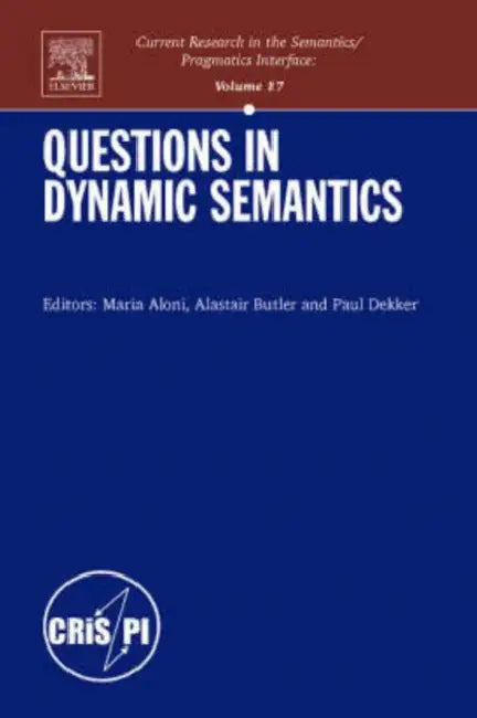 Buy Questions in Dynamic Semantics (English, Maria Aloni | Alastair Butler | Paul Dekker) — BookShops.in