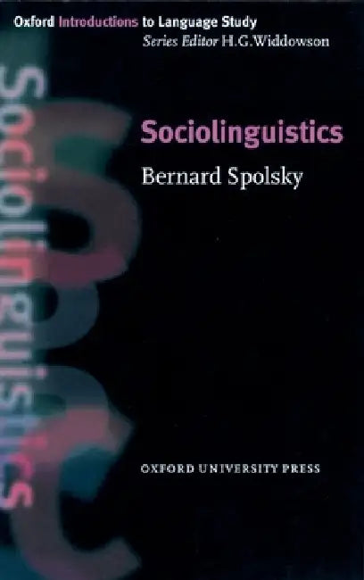Buy Sociolinguistics (English, Bernard Spolsky) — BookShops.in