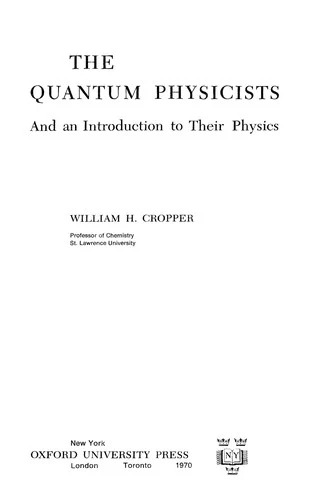 Buy The Quantum Physicists (English, William H. Cropper) — BookShops.in