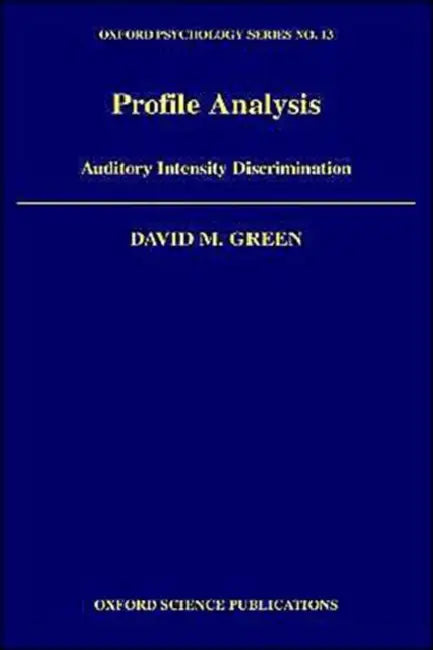 Buy Profile Analysis (English, David Marvin Green) — BookShops.in
