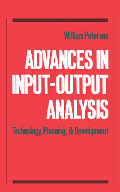 Buy Advances in Input-Output Analysis (English, William Peterson) — BookShops.in