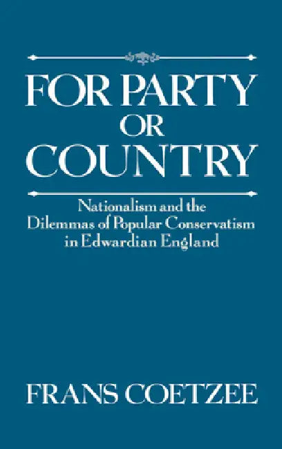Buy For Party or Country (English, Frans Coetzee) — BookShops.in