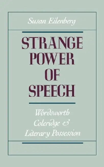 Buy Strange Power of Speech (English, Susan Eilenberg) — BookShops.in