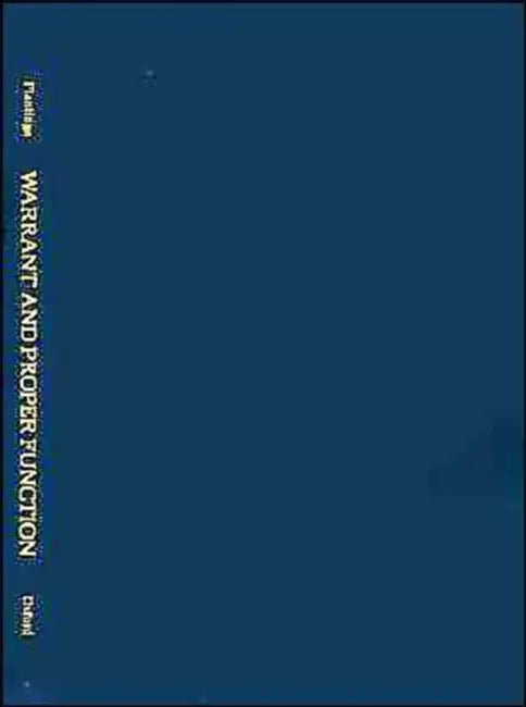 Buy Warrant and Proper Function (English, Alvin Plantinga) — BookShops.in