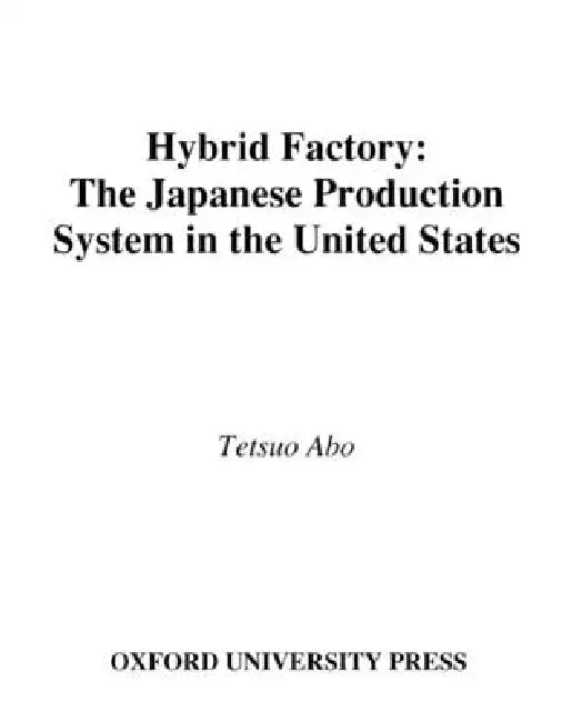 Buy The Japanese Production System in The United States (English, Tetsuo Abo) — BookShops.in
