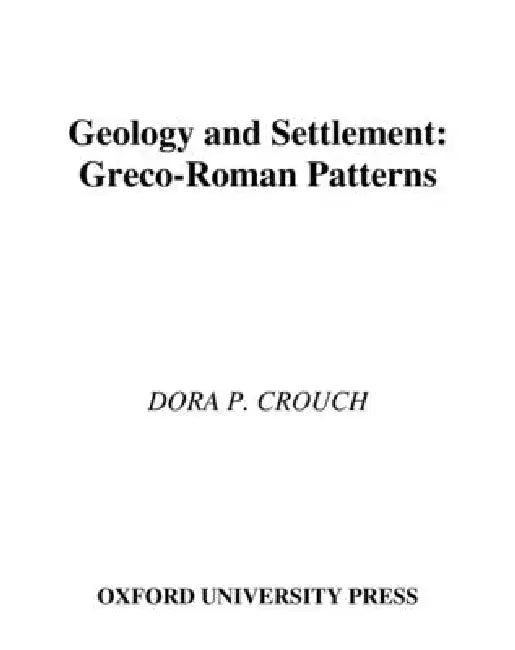 Buy Geology and Settlement (English, Dora P. Crouch) — BookShops.in
