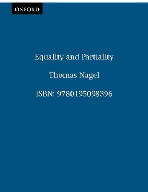 Buy Equality and Partiality (English, Thomas Nagel) — BookShops.in