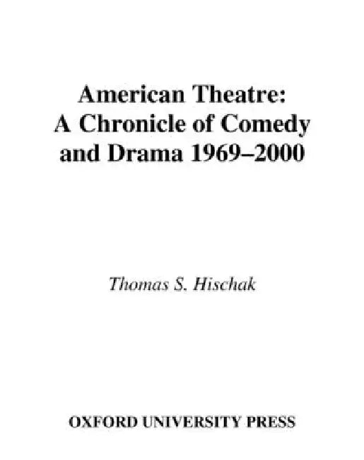 Buy American Theatre (English, Thomas S. Hischak) — BookShops.in