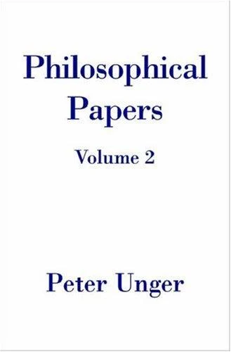 Buy Philosophical Papers (English, Peter Unger) โ BookShops.in