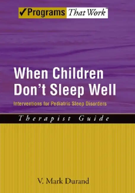 Buy When Children Don't Sleep Well (English, V. Mark Durand) — BookShops.in