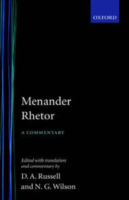 Buy Rhetor (English, Menander | Oxford University Press | Donald A. Russell) — BookShops.in