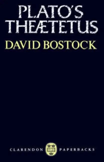 Buy Plato's Theaetetus (English, David Bostock) — BookShops.in