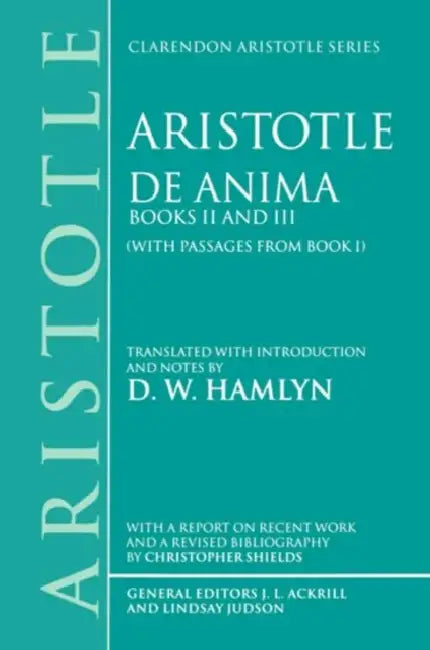 Buy de Anima (English, Aristotle | D. W. Hamlyn | David W. Hamlyn) — BookShops.in