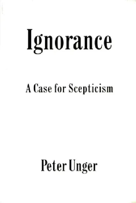 Buy Ignorance (English, Peter Unger) — BookShops.in