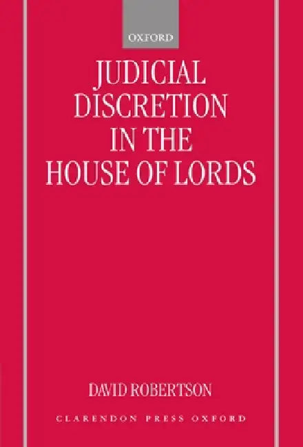 Buy Judicial Discretion in the House of Lords (English, David Robertson) β BookShops.in