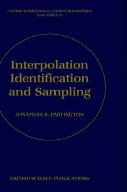 Buy Interpolation, Identification, and Sampling (English, Jonathan R. Partington) — BookShops.in