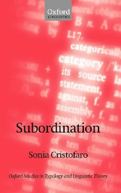 Buy Subordination (English, Sonia Cristofaro) — BookShops.in