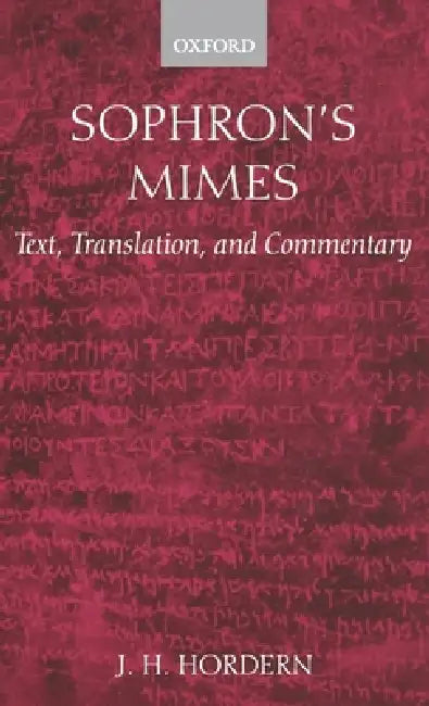 Buy Sophron's Mimes (English, J. H. Hordern | Sophron) — BookShops.in