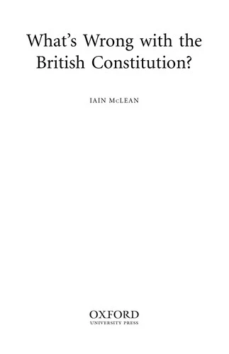 Buy Whats Wrong with British Constitution C (English, McLean) โ BookShops.in