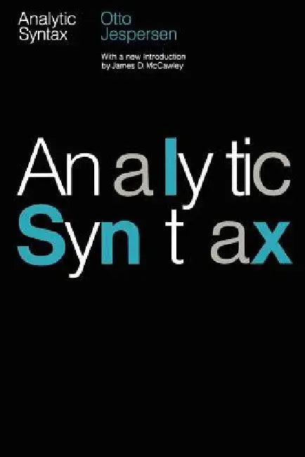 Buy Analytic Syntax (English, Otto Jespersen) — BookShops.in